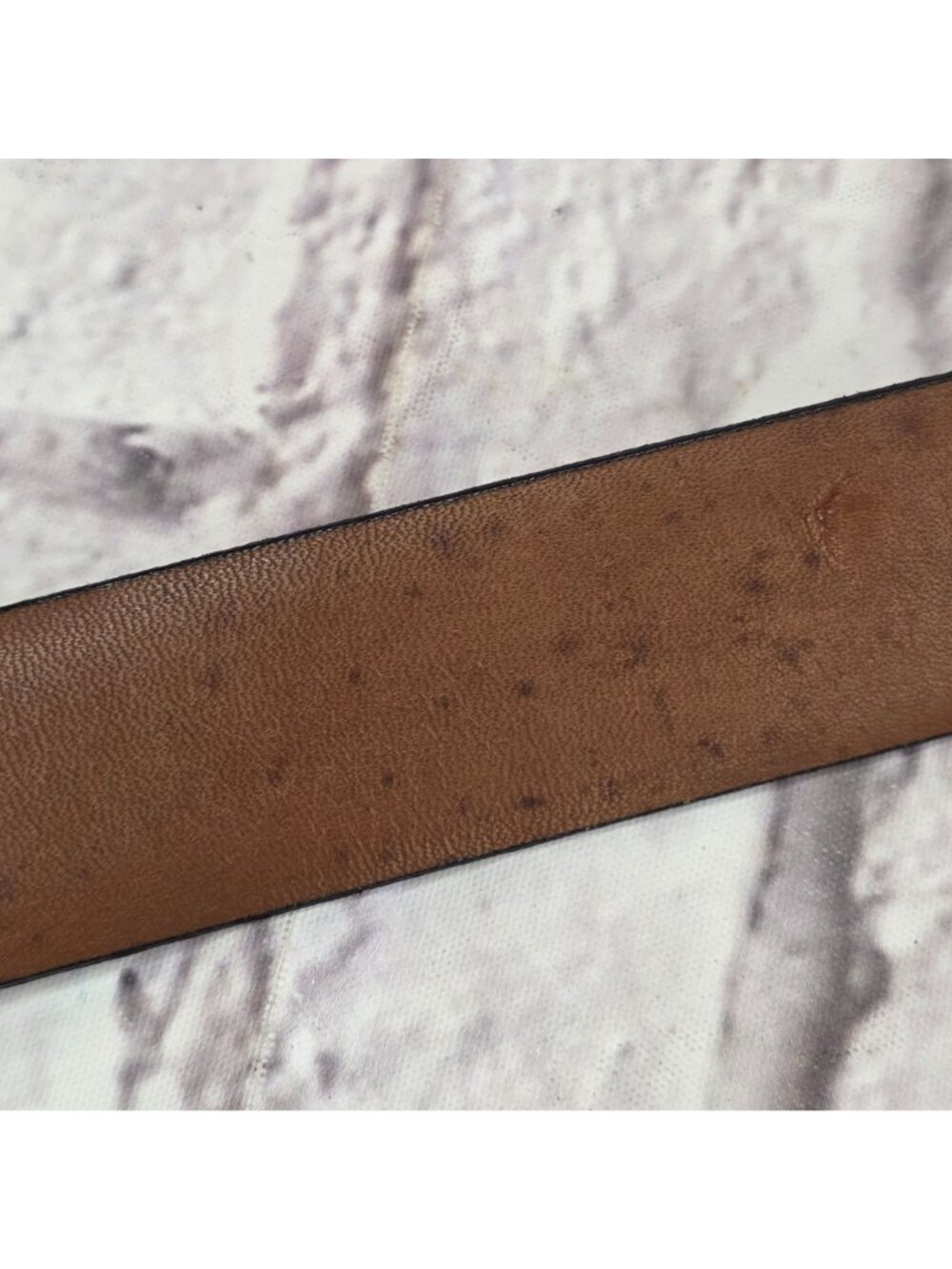 Trafalgar Leather Belt Men Size 32 Brown Gold Buckle Ribbed Texture Made In USA - Picture 7 of 10